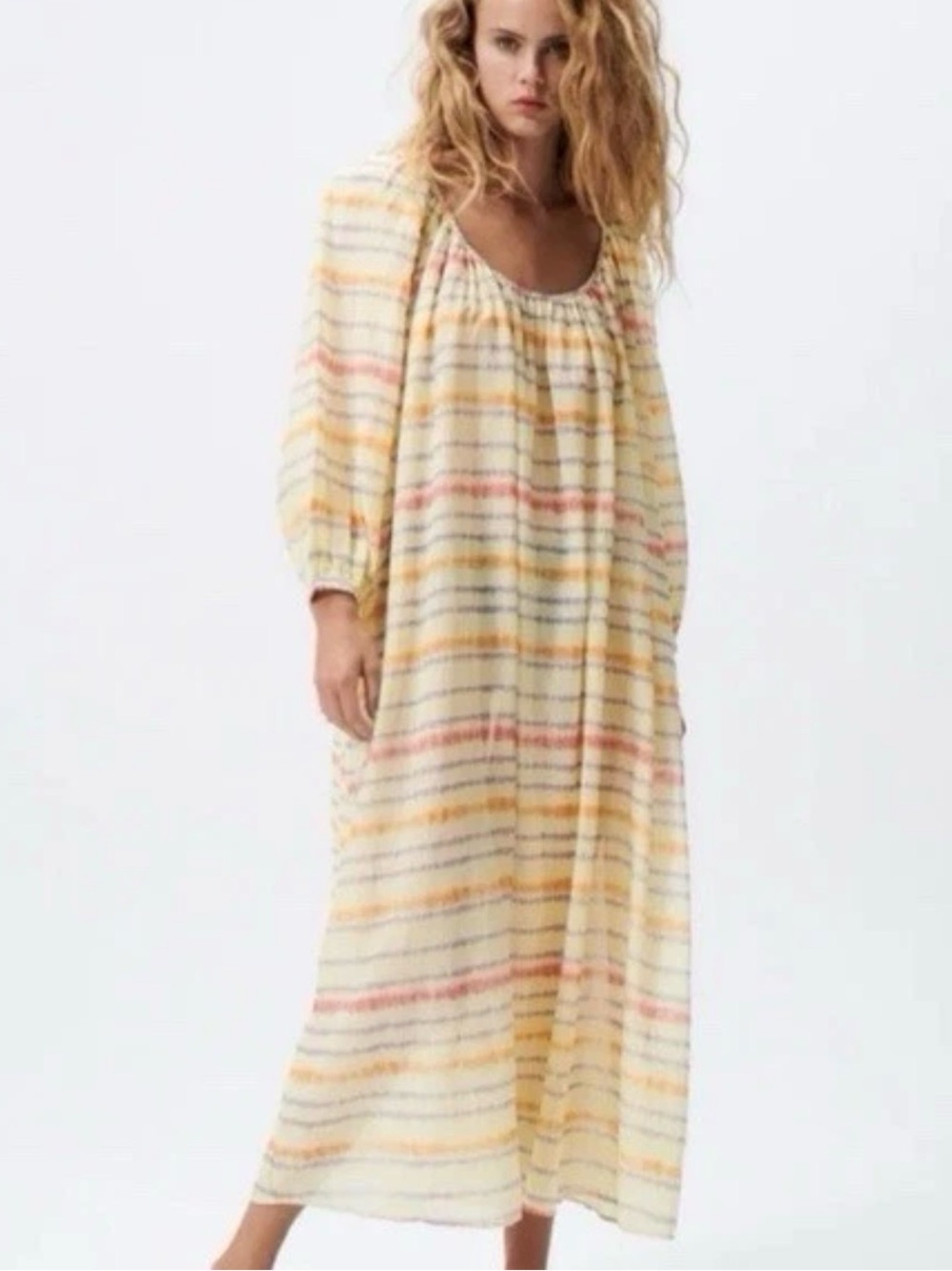 NWT Zara Tie Dye Oversized Dress Vacation Summer L